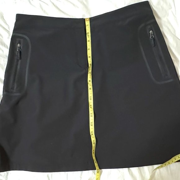 Annika Cutter and Buck Skort Adult 6 Zipper Pockets Solid Black Womens - Picture 5 of 11